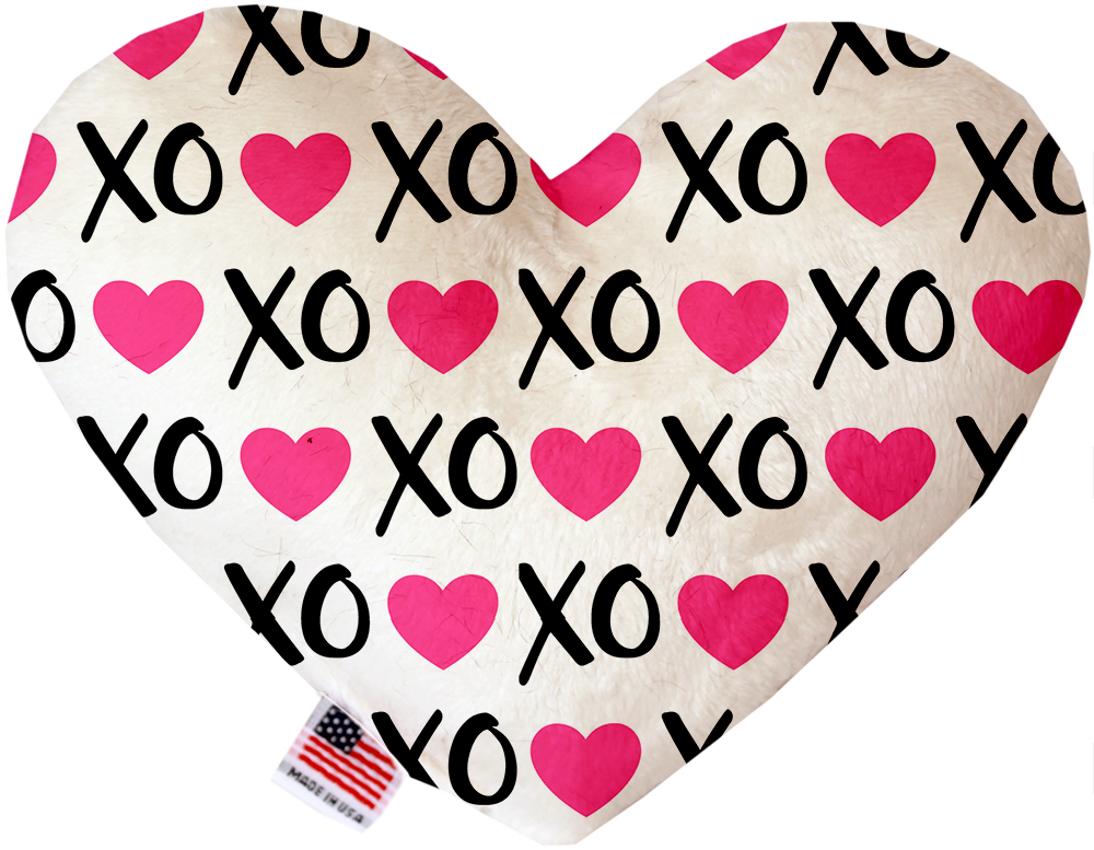 Pink XOXO 8 inch Canvas Heart Dog Toy