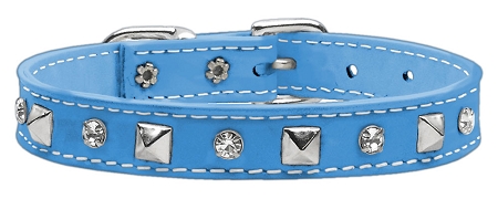 Patent Crystal and Pyramid Collars Baby Blue 10
