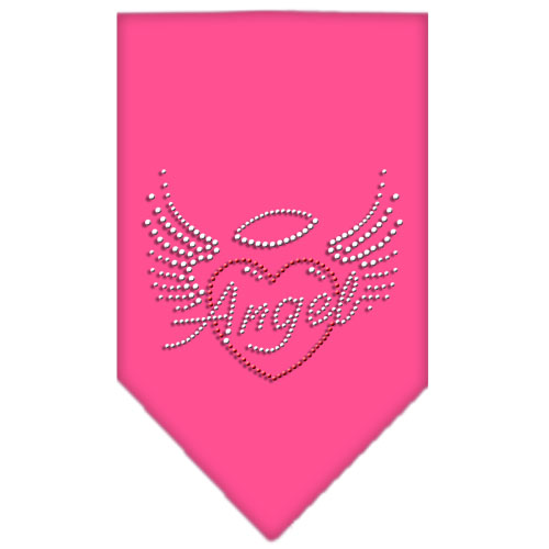 Angel Heart Rhinestone Bandana Bright Pink Large