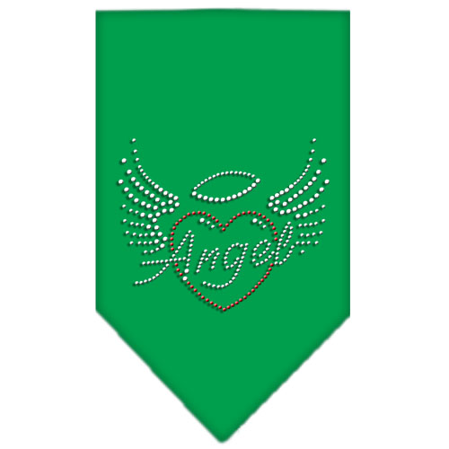 Angel Heart Rhinestone Bandana Emerald Green Small