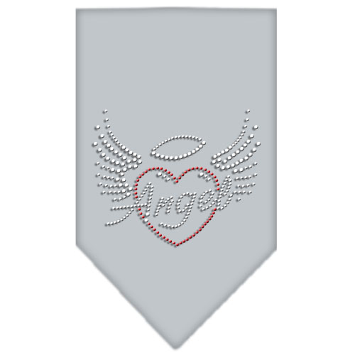 Angel Heart Rhinestone Bandana Grey Small