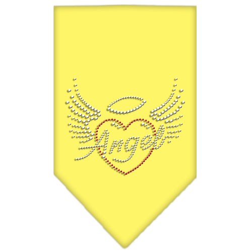 Angel Heart Rhinestone Bandana Yellow Large