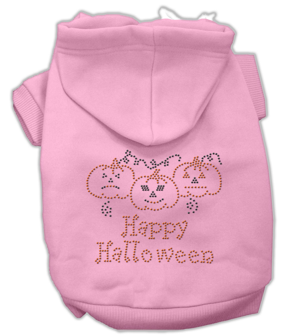 Happy Halloween Rhinestone Hoodies Pink S