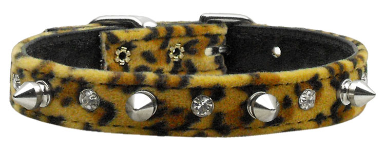 Animal Print Crystal and Spike Collars Leopard 10