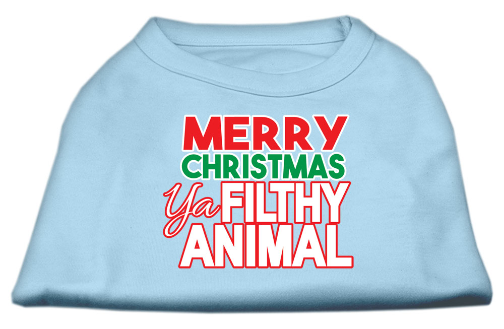 Ya Filthy Animal Screen Print Pet Shirt Baby Blue Sm