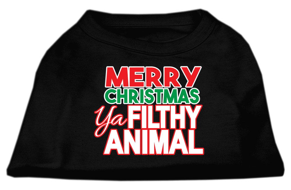 Ya Filthy Animal Screen Print Pet Shirt Black XXXL