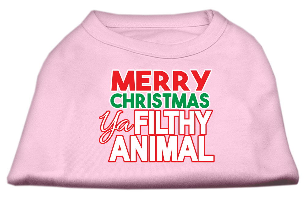 Ya Filthy Animal Screen Print Pet Shirt Light Pink XL