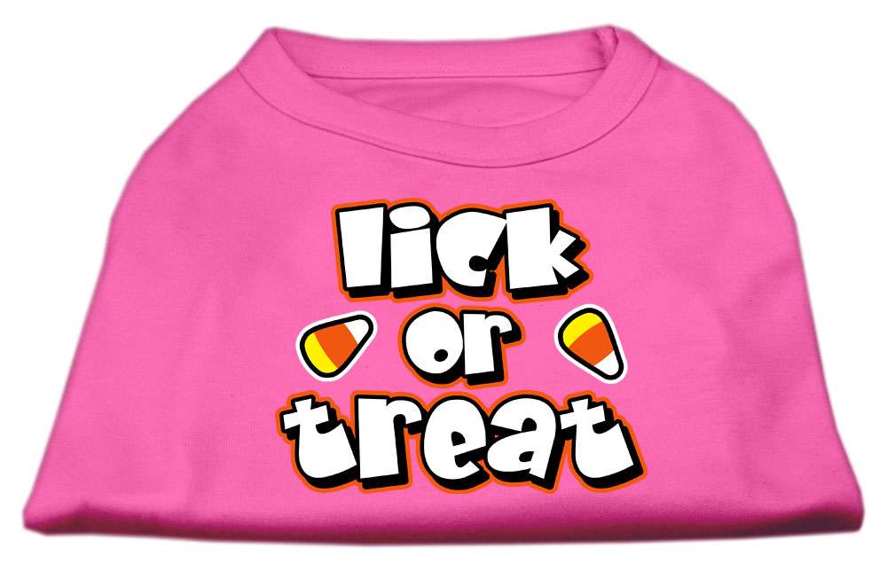 Lick Or Treat Screen Print Shirts Bright Pink XS