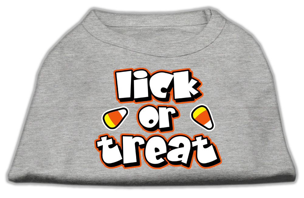 Lick Or Treat Screen Print Shirts Grey XXL