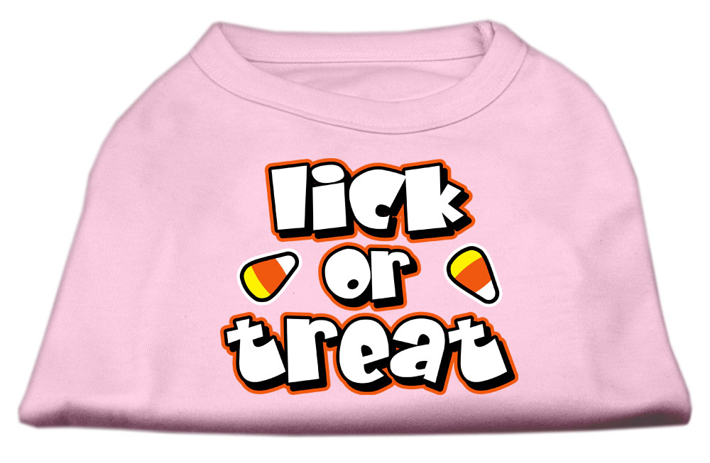 Lick Or Treat Screen Print Shirts Light Pink XXL