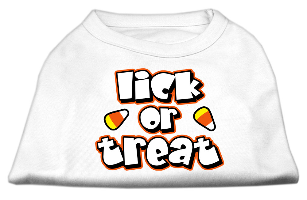 Lick Or Treat Screen Print Shirts White XS
